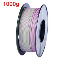 투톤 3d 프린터 필라멘트 pla 1.75mm 실크 이색 승화 3d 인쇄 재료는 두 가지 색상으로 제공됩니다., 매트 gn pl-1kg