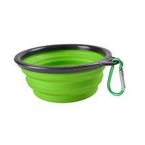 강아지대리석 강아지쿨매트 애견쿨매트 대리석매트 350/1000ml 대형 접을 수있는 개 애완 동물 접는 실리콘 그릇 야외 여행 휴대용 강아지 음식 컨테이너 피더 접시, [02] 1000ml, [01] Green