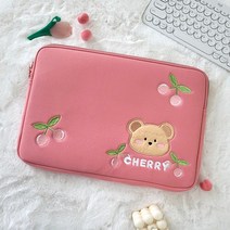 체리 곰 아이패드 파우치 노트북 가방, 체리곰 파우치