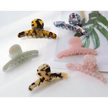 헤어집게핀 작은 핑크 에메랄드 메탈핀 실핀 헤어핀