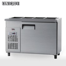유니크 반찬냉장고 1200 500폭 UDS-12RBAR-1 영업용 업소용 밧드별도, 아날로그, 메탈, 오른쪽