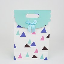 손잡이 선물 쇼핑백 결혼 답례 종이 상자 5p, 1개, 03민트리본 중형 선물쇼핑백 5장 SAF74