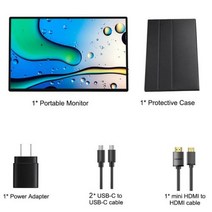 16 인치 25K 144Hz 휴대용 터치 보조 모니터, With protective case+미국 플러그