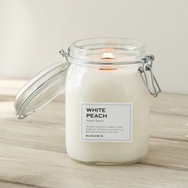 뒤나미스 1000ml 대용량 소이 캔들 우드 심지, 25. 화이트피치