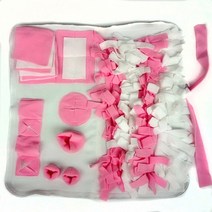 애완 동물 스니핑 훈련 담요 개 스너플 매트 분리형 플리스 패드 개 매트 스트레스 코받침 퍼즐 장난감 애완 동물 코 파, 분홍색, l