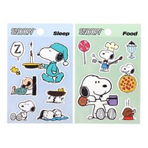 Peanuts 스누피 스펀지 캐스팅 스티커 2종, 그린