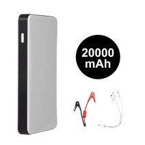 점프 스타터 10000mah 자동차 배터리 전원 은행 12v 400a 자동 비상 부스터, 하얀