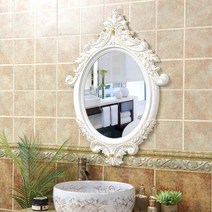 프렌치 화장대거울 장식 호텔 라지 사이즈 벽걸이 중세 유럽 빈티지 클래식미러 엔틱벽거울, 빅 사이즈 화이트 골드