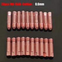 20 Pcs 팁 가스 노즐 MB-15AK M6 x 25mm 용접 토치 접촉 0.60.80.91.01.2mm, 01 0 6mm, 20개