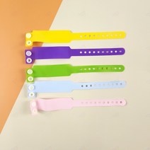 단체 소풍 피크닉 일회용 미아방지 이름표 팔찌 1p, 초록