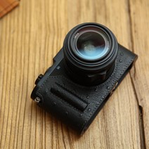 AYdgcam수제 가죽 카메라 비디오 하프 백라이카 Q2 Q2 모노크롬 하단 용 엄지 받침대 신발