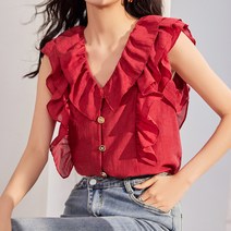 루나걸 로이민 프릴 블라우스