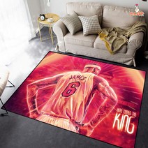 NBA 농구팀 구단 로고 카페트 아이방 거실 침실 자취방 사각 러그 캐릭터 워셔블 매트