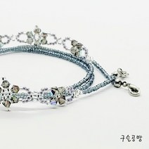 구슬공방 크리스탈 모티브 마스크스트랩 목걸이 비즈 핸드메이드 줄