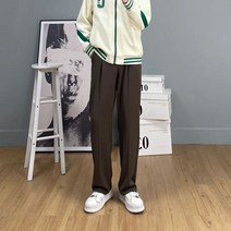 맥시 긴바지 을 무릇 코디 봄계절 드롭 드레이프 링클프리 와이드 루즈핏 슬림핏 키커 보이는 캐쥬얼 4990209011