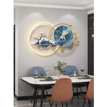 LED 벽시계 거실 침실 사무실 인테리어 고급 패션 무소음, LED 벽시계 82x49cm