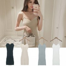 골지 민소매 끈원피스 SD-5758