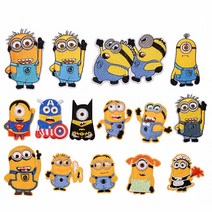 대형 사이이즈 열접착식 와펜 디즈니 캐릭터 15종 다양한 캐릭터 마크 열접착식 스티커 모자 옷 가방 마스크 리폼 장식, 미니언즈외, W2AM15 바나나