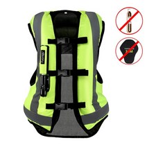 에어백 모토 안전 반사 조끼 오토바이 자켓 오토바이 에어백 모토 에어백 조끼 모토 크로스 레이싱 에어백 S-3XL, S, 그린 에어백 조끼