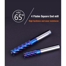 합금 카바이드 밀링 텅스텐 스틸 커터 엔드밀 CNC 절삭 공구 SUS용 4 플루트 HRC65 HRC68 엔드 밀, 5PCS, 4X4DX50L-4F