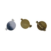 shangren 50 조각 빈 카보촌 브로치베이스 설정 20mm 라운드 베젤 트레이 DIY 브로치 핀 백 보석 만들기 바인딩 액세서리, 설명, 구리, 혼합