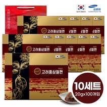 고려 홍삼절편 + 쇼핑백 (명절 설선물세트), 100개입, 20g
