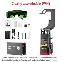 레이저각인기 Creality 레이저 조각 모듈 키트 10W 5W 16W 006mm 고정밀 3D 프린터 부품 CR10 Ender 시리즈 용 무손실 업그레이드, BR Plug+CV-LaserModule 5W