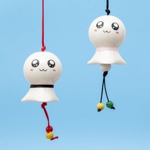 MEIISEO현관종 도어벨 방울 행운의나무 풍경 유리종, gif, 한 쌍의 문어 써니 인형