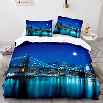 자유의 조각상 킹 사이즈 마이크로파이버 건물 침구 뉴욕, 5 135x200cm 3pcs