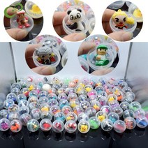 어린이 아기 실내 놀이터 놀이기구 미끄럼들 Gacha 혼합 인형 투명 장난감 10/20 개 32mm 공 서프라이즈 에그 캡슐 볼 모델 DDJ, [01] 10pcs random