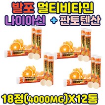 비타민C함량 1000MG 비타민B6 나이아신 판토텐산 함유 튜브형 발포타입 멀티비타민 간편휴대 편리한섭취 멀티비타민 튜브형 무색소 무카페인 1분 발포 유럽형 수험생 홈쇼핑