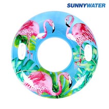 써니워터 아동용 원형 플라밍고 튜브 75cm, 혼합색상, 1개