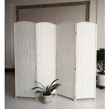 라탄 파티션 가림막 가벽 가리개 침대 병풍 안방, 1.2m 높이40cm 폭 위아래 펀칭