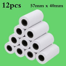 프린터 악세사리 HBAPOS 감열지 57x40mm 인쇄 Recei 롤 프린터 POS 포켓 포토 프린터 금전 등록기 용지 교, 한개옵션0