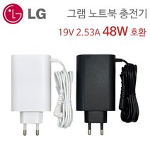 LG 그램15 15Z95N 15ZD95N 노트북 어댑터 충전기 19V 2.53A 48W, 화이트