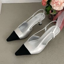 셀러허브 여성패션 [오노마] ONM 여성 슬링백 투톤 스틸레토 굽7cm 미들굽 구두