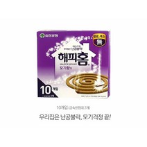 엠케이몰 유한양행 해피홈 모기향 10매입 무향료 무색소 모기퇴치, 해피홈 모기향10개입*6통