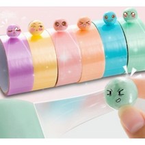 테이프볼 공 만들기 펄 끈끈이 찐득이 말랑이 장난감 4.8cm 6cm, 주황, 6cm(오렌지