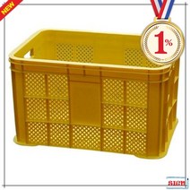 사각상자 플라스틱박스 농수산물상자, 노랑, 노랑