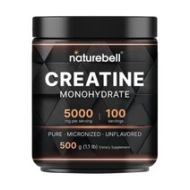 네이처벨 크레아틴 일수화물 파우더 500g 마이크로화 사전운동 케토 100인분 1.1Lb