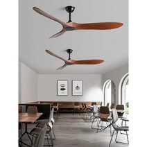 원목 천장 실링팬 52인치 북유럽풍 인테리어 아파트, 흰색 60인치(152cm)