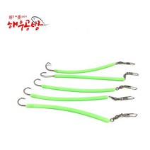 해우공방 야광튜브바늘 핀도래 묶음바늘 원투낚시 바늘 바다낚시바늘, 단품, 단품