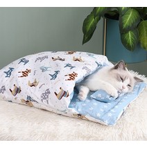 새로운 일본 고양이 침대 따뜻한 고양이 침낭 깊은 수면 동굴 겨울 이동식 애완 동물 집 침대 고양이 개 둥지 쿠션 베개, f, 내가 65x50cm