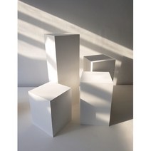 화이트 사각스툴 촬영박스 디스플레이용 전시다이 주문제작가능, 40cmx40cmx90cm