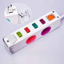 티앤씨 옆으로 디자인 멀태탭 2 USB 개별 멀티콘센트 2구 3구 4구 5구 6구 멀티탭, 옆으로 디자인멀티탭 4구 3.0M