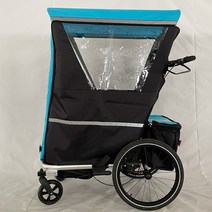 자전거 트레일러 츄레라 사이클링 견인 수레 성인용 카트, 하늘색