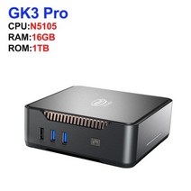 GK3V 인텔 셀러론 미니 PC 컴퓨터 N5095 또는 N5105 8GB/256GB 윈도우 11 프로 4K 60Hz HDMI VGA 11 미니pc 리눅스 HTPC, CHINA, UK, N5105 16GB 1TB