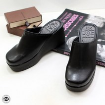 [뮬블로퍼 통굽 7cm] 국내제작 여성 봄 가을 겨울 막힘 키높이 지압쿠션 슬리퍼 사무실용 외출용 실내용 상굽 숙방