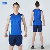 망 배구 유니폼 팀 배구 반바지 여성 훈련 복 배구 유니폼 키트 유니섹스, 푸른, 2xl