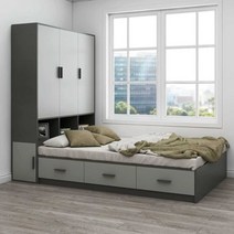 고시원침대 오피스텔 자취방 멀티 작은 미니침대 원룸 수납 서랍형 요양원, 1500mmx1900mm 프레임+메트리스